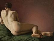 Aleksander Lesser, Male Nude Lying.